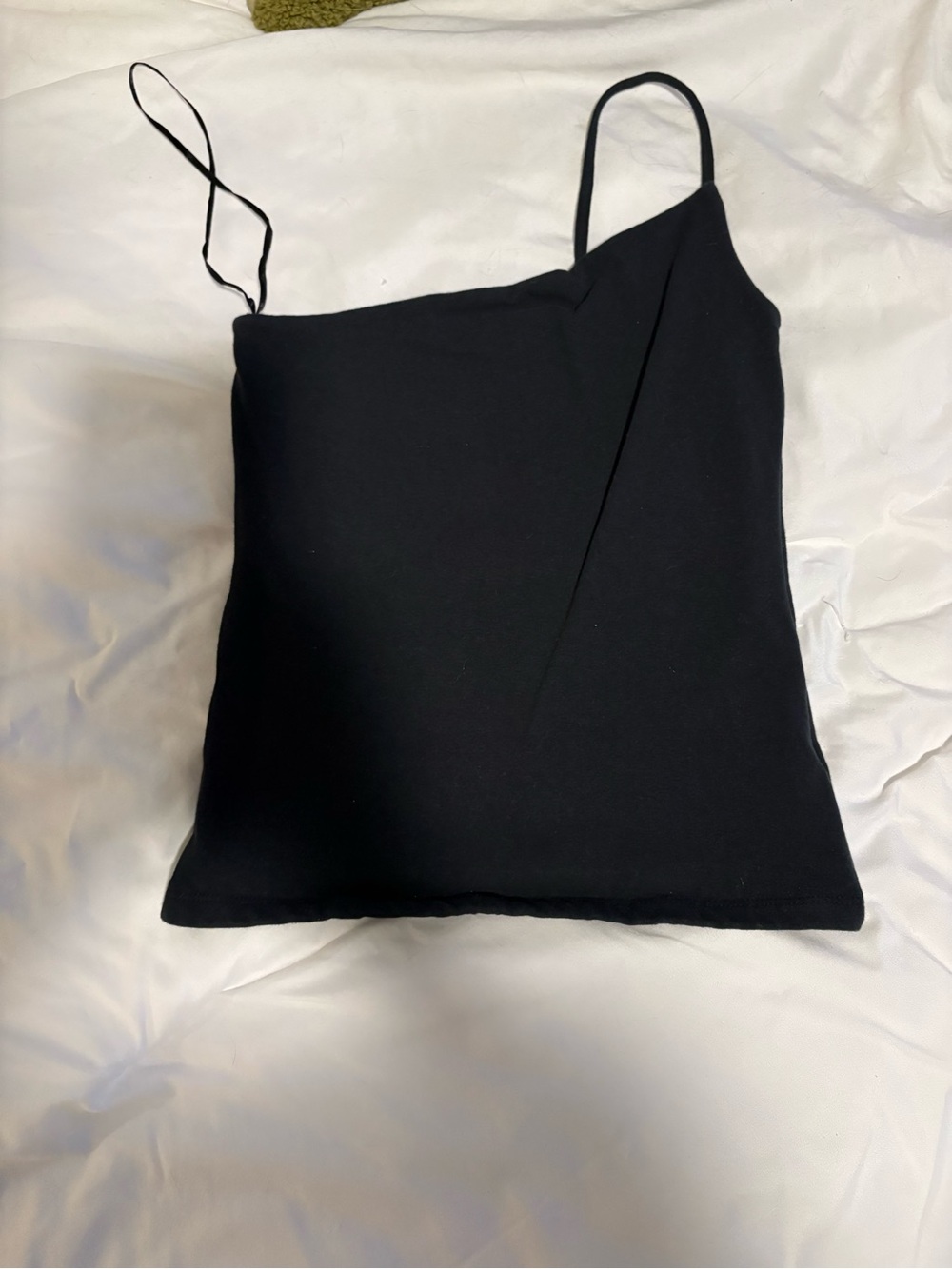 Abercrombie & Fitch Black Asymmetrical Spaghetti Strap Tank